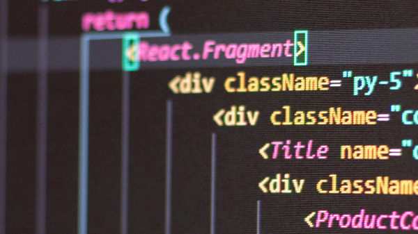 programming code on a screen