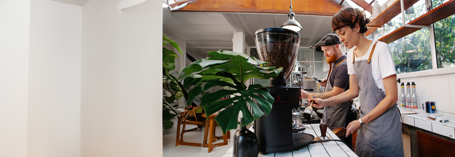 Barista in a cafe.